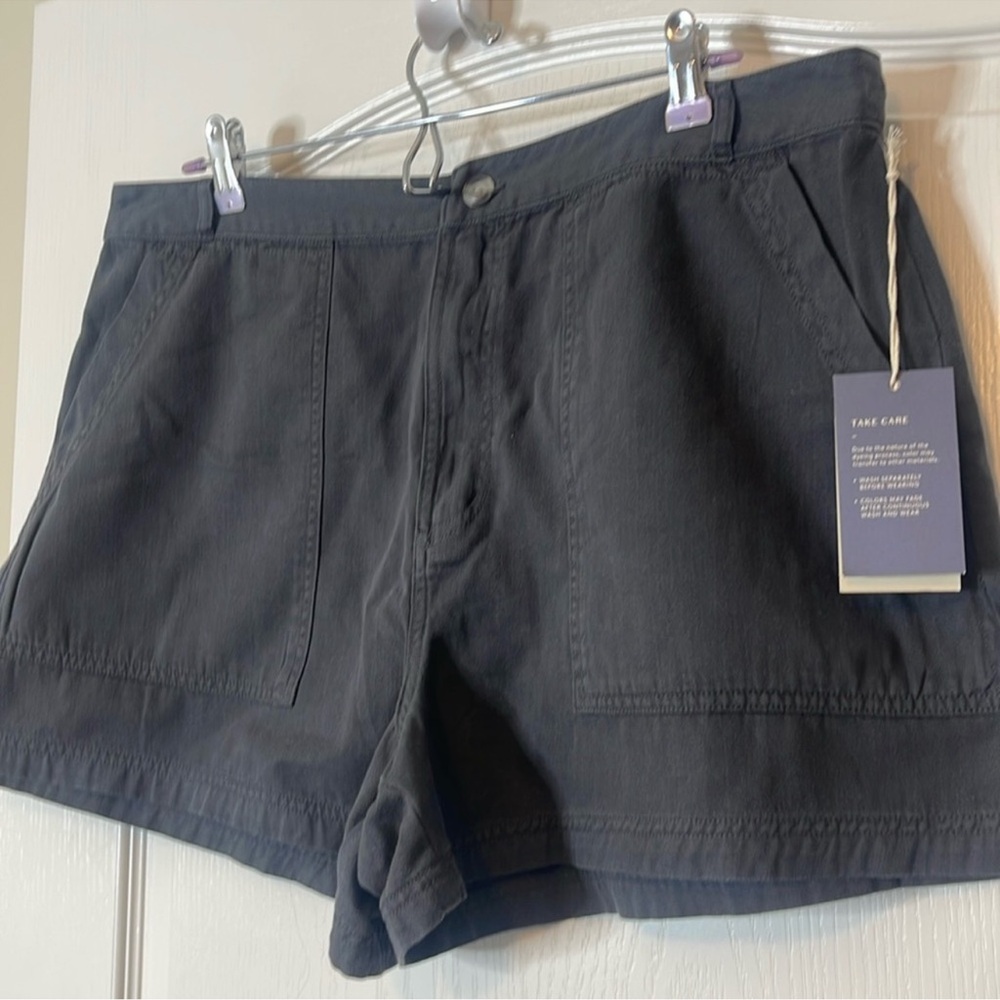 Universal Thread High Waisted Cotton Shorts Black 16